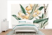 Behang - Fotobehang Bes - Bladeren - Japans - Breedte 350 cm x hoogte 260 cm