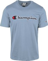 Champion - T-Shirt Script Logo Blauw - XL - Comfort-fit
