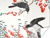 Poster Bes - Vogels - Japan - Zwaluw - 120x90 cm