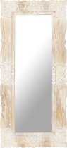 Spiegel 110x50 cm massief mangohout wit