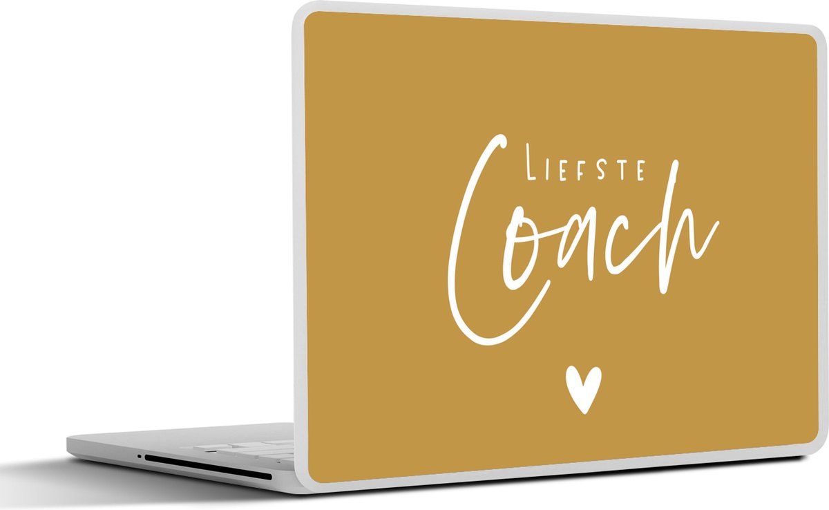 Laptop sticker - 12.3 inch - Quote - Hartje - Coach - Liefste - 30x22cm - Laptopstickers - Laptop skin - Cover