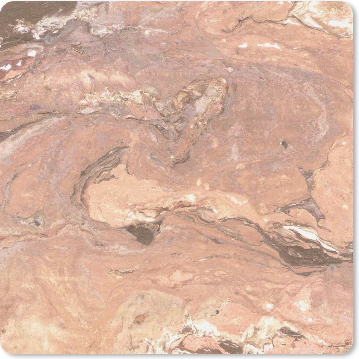 Muismat 30x30 cm - Mousepad Keien - Roze - Graniet print - Muismatten