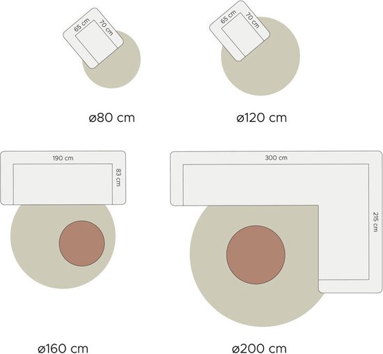 Tapis Karaca Violet/Marron 07 Rond ø200 cm