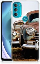 TPU Silicone Hoesje Motorola Moto G71 5G Telefoonhoesje Vintage Auto