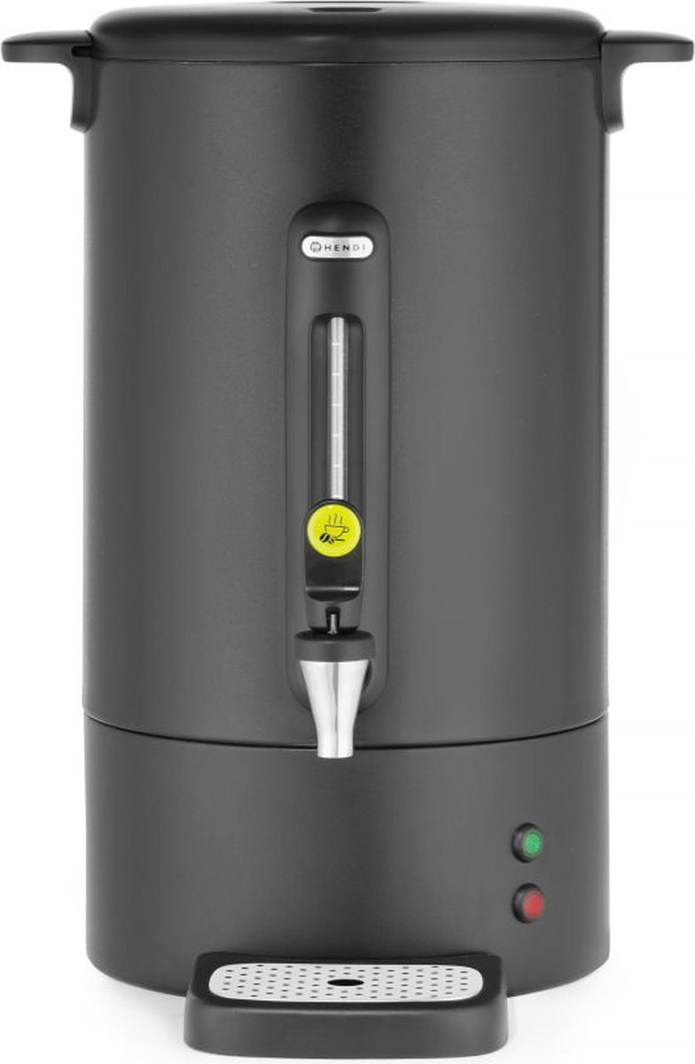 Hendi Elektrische Percolator 14 Liter Mat Zwart Enkelwandige