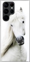 Geschikt voor Samsung Galaxy S22 Ultra hoesje - Paarden - Boerderijdieren - Manen - Siliconen Telefoonhoesje