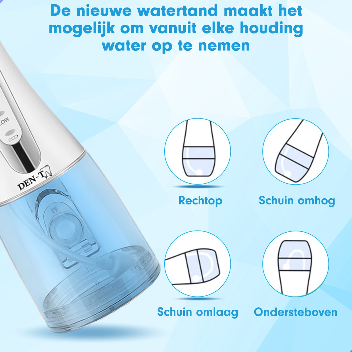 DEN-T Waterflosser PRO V500 - 10 opzetstukken thumbnail 5