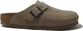 Birkenstock Boston Vegan Heren Clogs Desert Dust Grey Taupe Birko-flor Narrow-fit - Maat 40