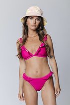 Colourful Rebel Nikki Ruffle Bikini Top Paars Dames - Polyamide - XL