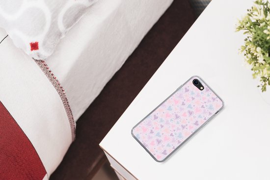 Coque iPhone SE 2020 - Meiden - Hartjes - Motifs - Fille - Kids - Enfants - Coque de téléphone en Siliconen