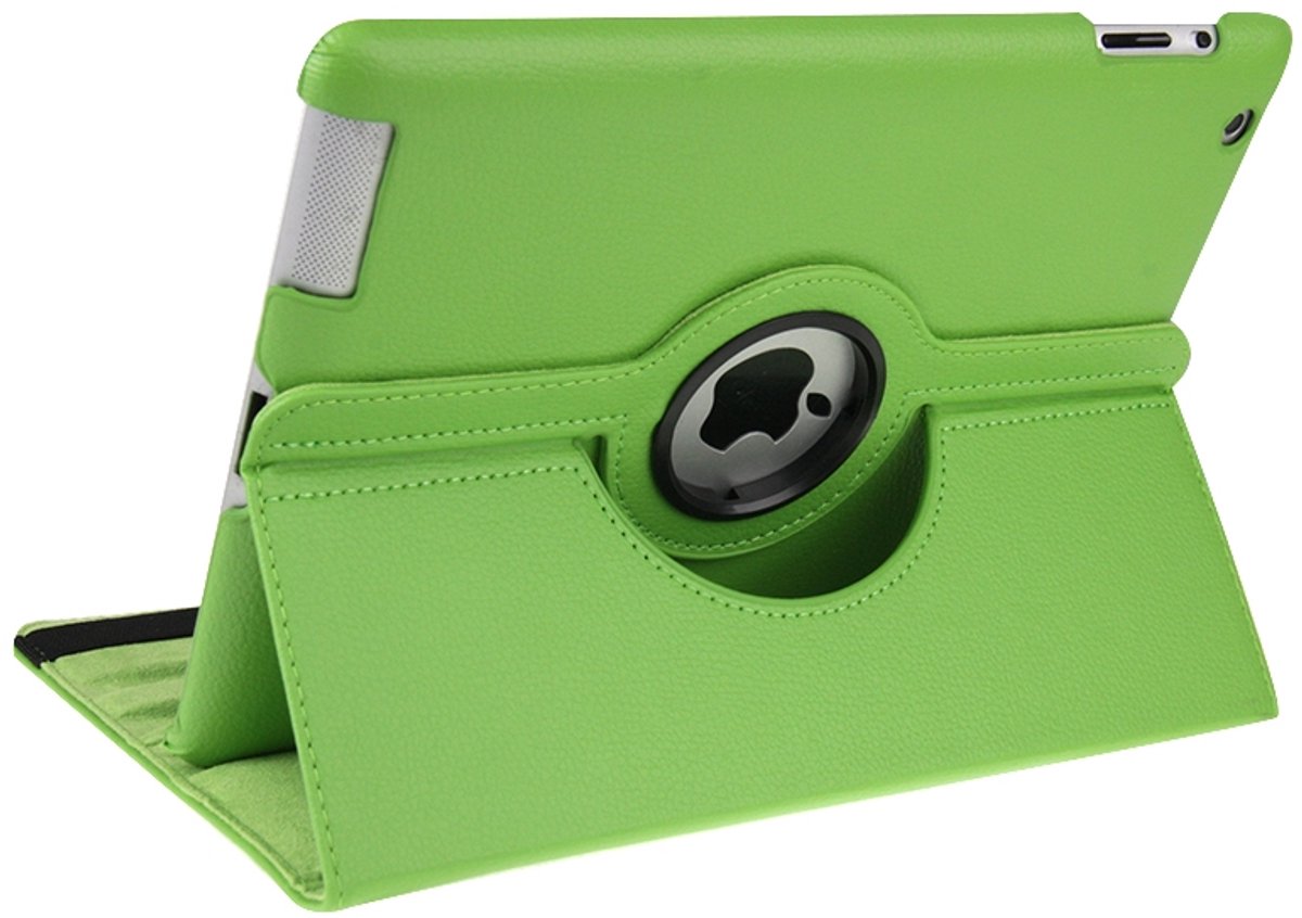Mobigear Tablethoes geschikt voor Apple iPad 4 (2012) Hoes | Mobigear DuoStand Draaibare Bookcase - Groen