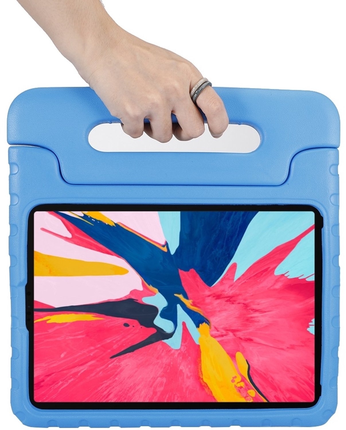 Mobigear Classic Tablethoes geschikt voor Apple iPad Air 3 (2019) Kinder Tablethoes met Handvat - Blauw