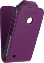 Nokia Lumia 530 Hoesje - Xccess - Serie - Kunstlederen Flipcase - Paars - Hoesje Geschikt Voor Nokia Lumia 530