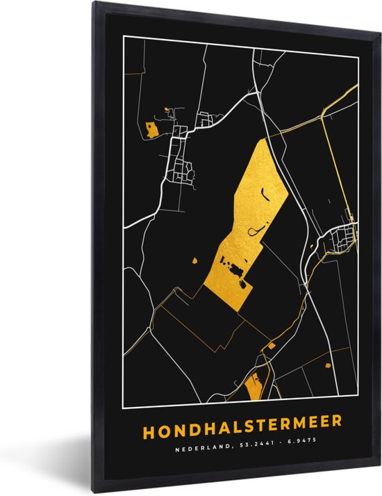 Fotolijst Incl Poster Kaart Plattegrond Stadskaart Nederland Bol Com