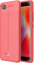 Mobigear Hoesje geschikt voor Xiaomi Redmi 6A Telefoonhoesje Flexibel TPU | Mobigear Luxury Backcover | Redmi 6A Case | Back Cover - Rood