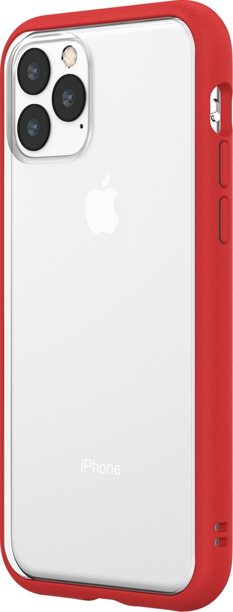 Rhinoshield Hoesje geschikt voor Apple iPhone 11 Pro Telefoonhoesje Hardcase | Rhinoshield MOD NX Backcover Shockproof | Schokbestendig iPhone 11 Pro Telefoonhoesje | Anti Shock Proof - Transparant / Rood