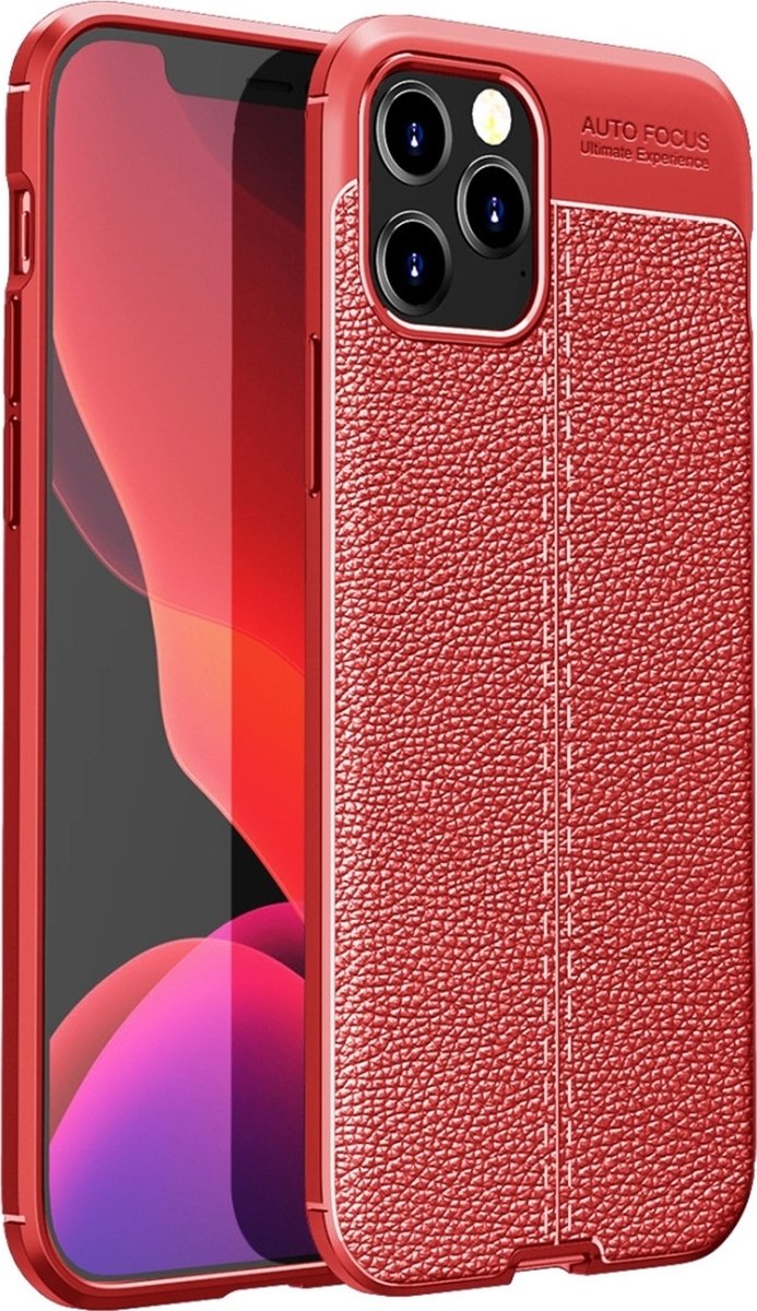Mobigear Hoesje geschikt voor Apple iPhone 12 Pro Max Telefoonhoesje Flexibel TPU | Mobigear Luxury Backcover | iPhone 12 Pro Max Case | Back Cover - Rood
