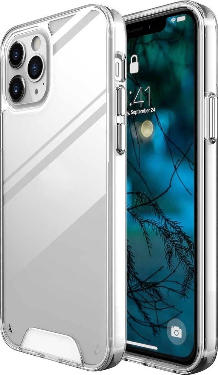 Mobigear Doorzichtig Hoesje geschikt voor Apple iPhone 12 Telefoonhoesje Hardcase | Mobigear Crystal Backcover | Doorzichtig Telefoonhoesje iPhone 12 | iPhone 12 Case | Back Cover - Transparant