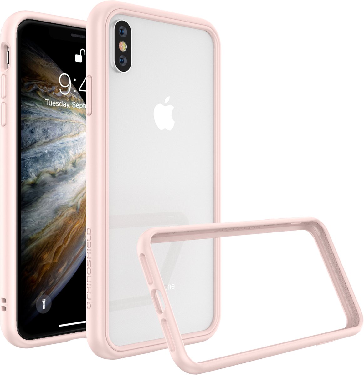 Apple iPhone X/10 Hoesje - Rhinoshield - CrashGuard NX Serie - Hard Kunststof Bumper - Blush Pink - Hoesje Geschikt Voor Apple iPhone X/10