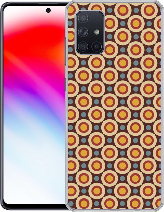 Coque Samsung Galaxy A51 5G - Rétro - Vintage - Design - Cercle - Étui de téléphone en Siliconen