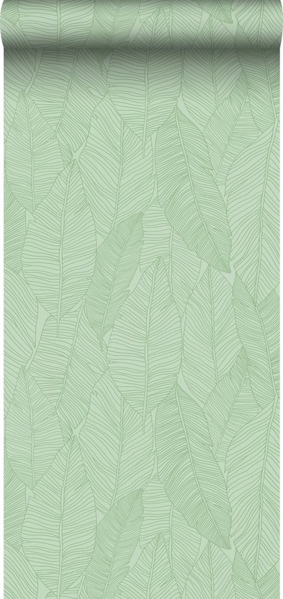 ik heb het gevonden had het niet door Het is goedkoop ESTAhome behangpapier getekende bladeren groen - 139425 - 50 x 900 cm |  bol.com
