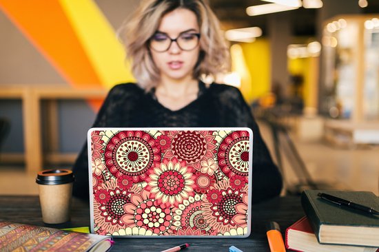 Sticker ordinateur portable - 10,1 pouces - Bloem - Mandala - Rétro - Motif