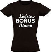 Liefste bonus mama Dames T-shirt | Moederdag | oma | moeder | Zwart