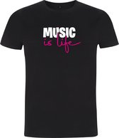 T-shirt | Music is Life - L, Dames