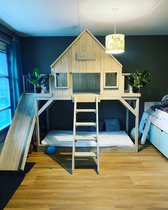 Boomhutbed Speelhuis | Steigerhout | Kinderbed | glijbaan