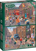 Falcon puzzel Playing in the Street - Legpuzzel - 2x 500 stukjes