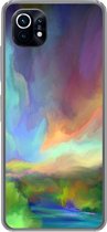 Geschikt voor Xiaomi Mi 11 hoesje - Landschap - Waterverf - Lucht - Siliconen Telefoonhoesje