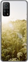 Geschikt voor Xiaomi Mi 10T 5G hoesje - Bloemen - Wit - Lente - Siliconen Telefoonhoesje
