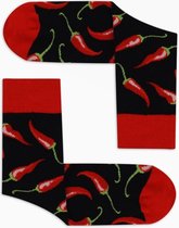 Colorcool Dames Sokken | Chili Pepper Sokken | Katoen | 36-40 | Normale boord - Naadloos - Geen Padding