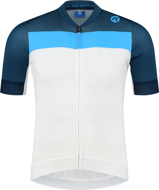 Rogelli Prime Fietsshirt - Korte Mouwen - Heren - Wit, Blauw - Maat XL