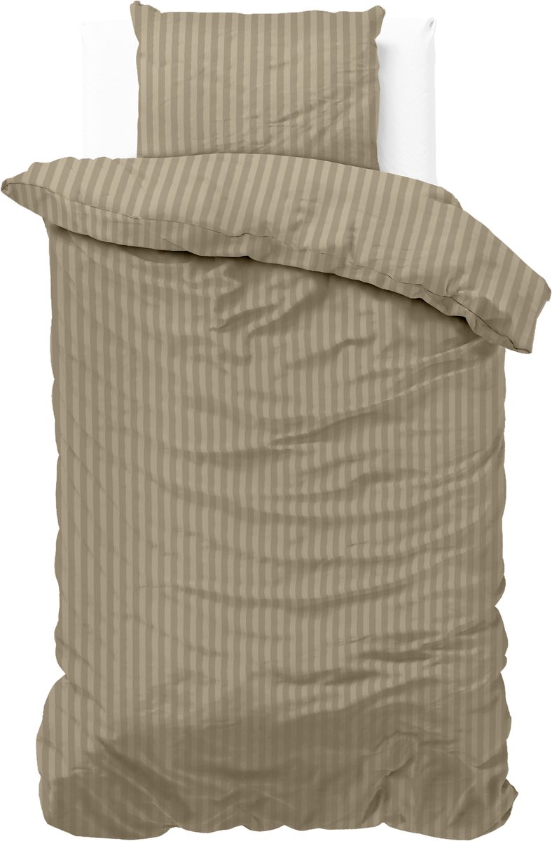 Zensation Dallas - Dekbedovertrek Hotel - 140x200/220 + 1 kussensloop 60x70 - Taupe