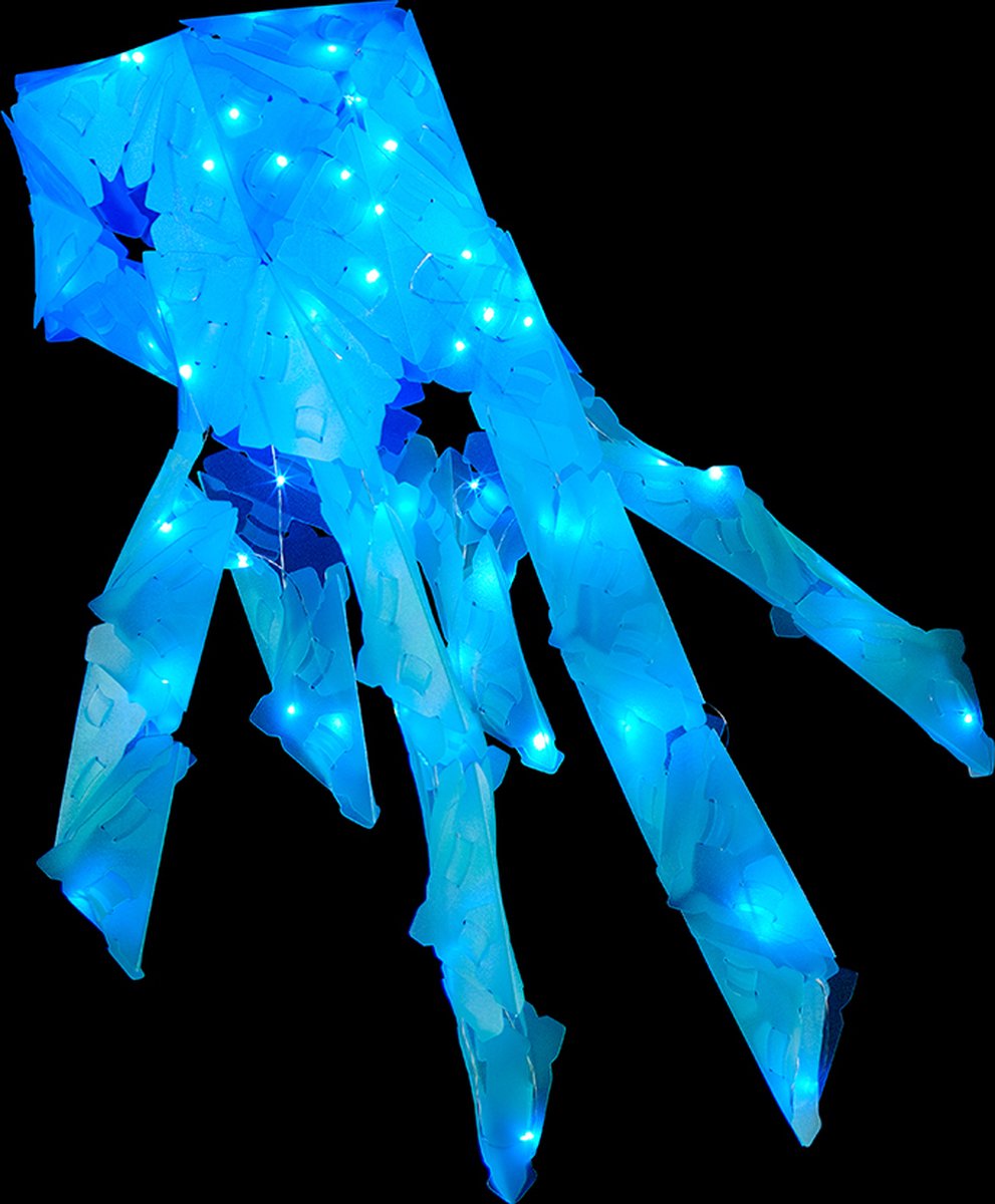 Creatto Haai - Bouwset met LED Verlichting - Bouw 4 Lichtgevende Zeedieren - Haai, Octopus, Meeuw en Vis - 140 Onderdelen - Creatief Bouwspeelgoed - Vanaf 9 Jaar — afbeelding 7