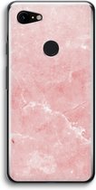 Case Company® - Google Pixel 3 hoesje - Roze marmer - Soft Cover Telefoonhoesje - Bescherming aan alle Kanten en Schermrand