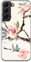 Case Company® - Samsung Galaxy S22 hoesje - Japanse bloemen - Soft Cover Telefoonhoesje - Bescherming aan alle Kanten en Schermrand