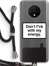 Case Company® - OnePlus 7T hoesje met Koord - My energy - Telefoonhoesje met Zwart Koord - Bescherming aan alle Kanten en Over de Schermrand