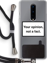 Case Company® - OnePlus 8 hoesje met Koord - Your opinion - Telefoonhoesje met Zwart Koord - Bescherming aan alle Kanten en Over de Schermrand