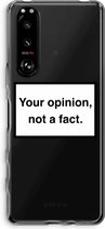 Case Company® - Sony Xperia 5 III hoesje - Your opinion - Soft Cover Telefoonhoesje - Bescherming aan alle Kanten en Schermrand