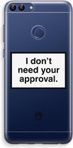 Case Company® - Huawei P Smart (2018) hoesje - Don't need approval - Soft Cover Telefoonhoesje - Bescherming aan alle Kanten en Schermrand