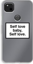 Case Company® - Google Pixel 4a hoesje - Self love - Soft Cover Telefoonhoesje - Bescherming aan alle Kanten en Schermrand