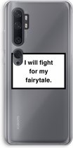 Case Company® - Xiaomi Mi Note 10 hoesje - Fight for my fairytale - Soft Cover Telefoonhoesje - Bescherming aan alle Kanten en Schermrand