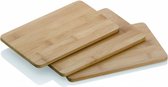 snijplanken Katana 22 x 12 cm bamboe naturel 3 stuks