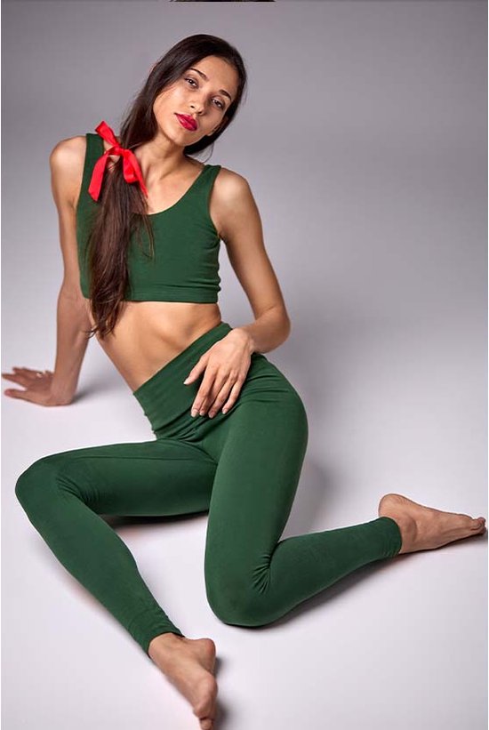 Yoga Set - BH en Legging Groen - Yoga Outfit voor Elke Maat -  Milieuvriendelijk en