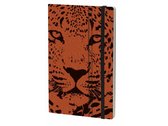 notitieboek Leopard 21 x 13 cm karton/ivoor papier