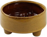 schaal Robina 15,5 x 8,5 cm keramiek geel