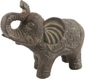 ornament Olifant Jaimy 26x20,5 cm keramiek bruin