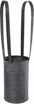 bloempot Noor 16 x 10 cm staal grijs